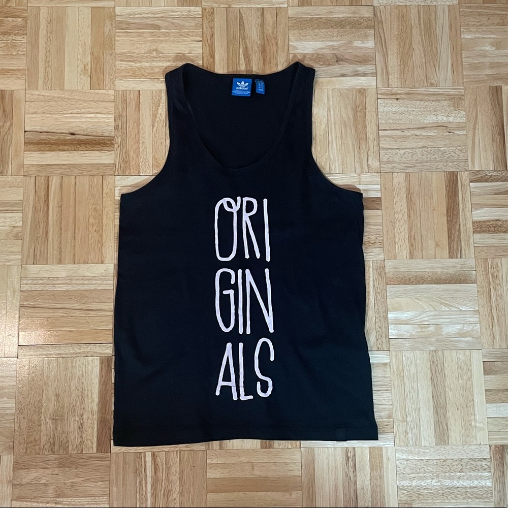 Adidas Originals - Sweat-Resistant 100% Cotton Black Casual Workout Tank